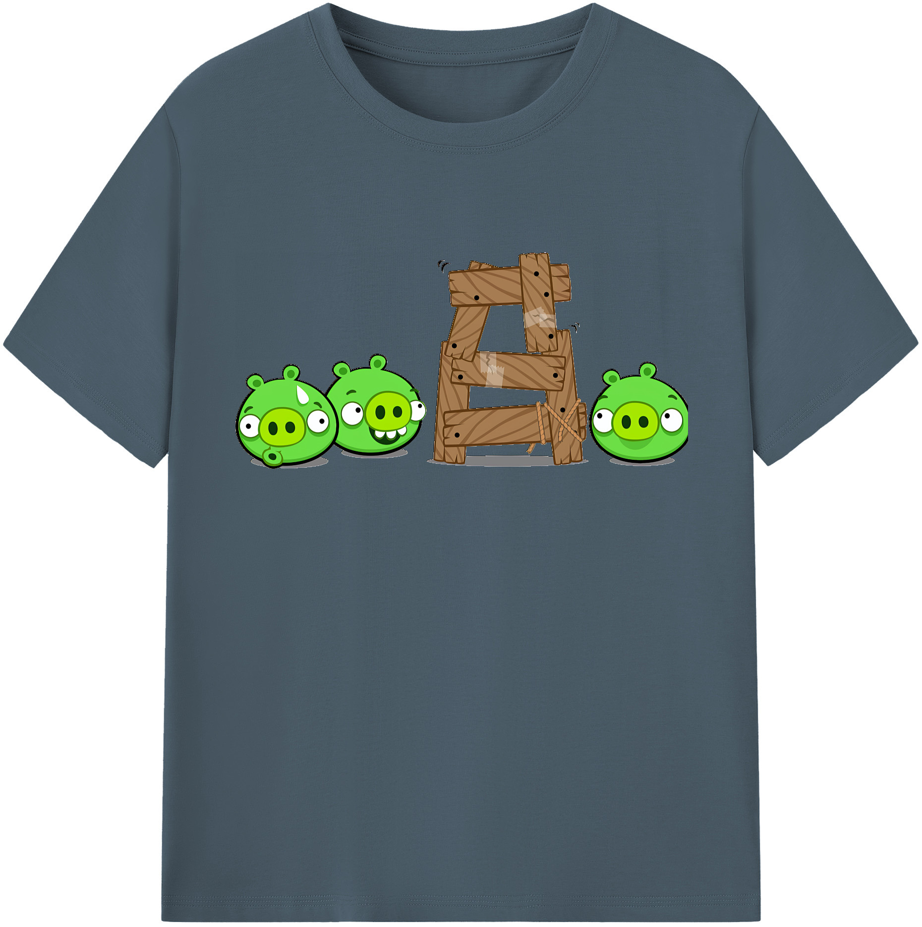 （画像用） Angry Birds アングリーバード 綿100％半袖Tシャツ（フロントプリント）
